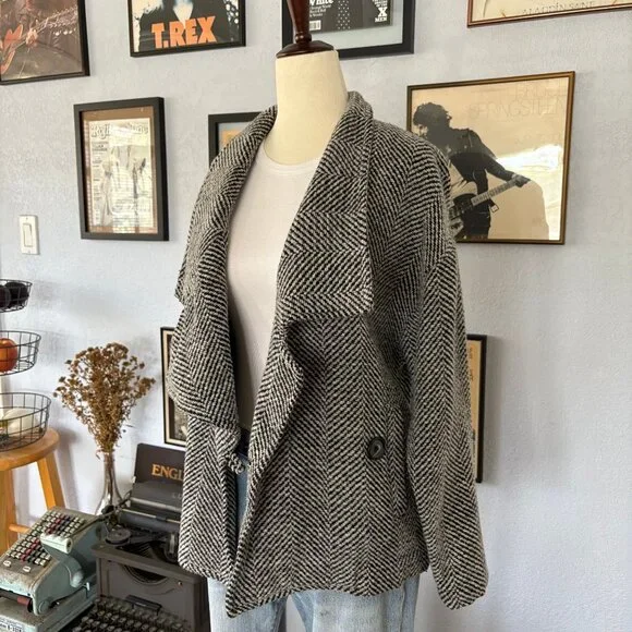 Frenchi Tweed Jacket Black and White size Small - Picture 14 of 14